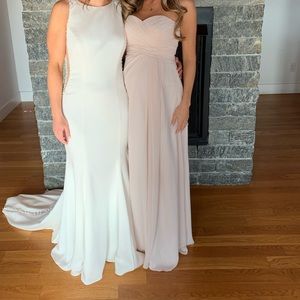 Azazie arabella allure dress in rose petal size 0